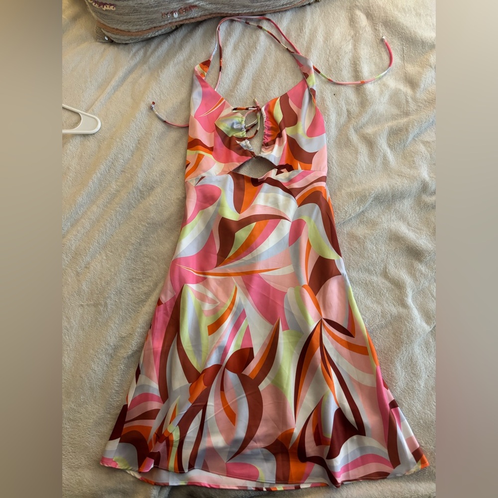Colorful Halter Dress